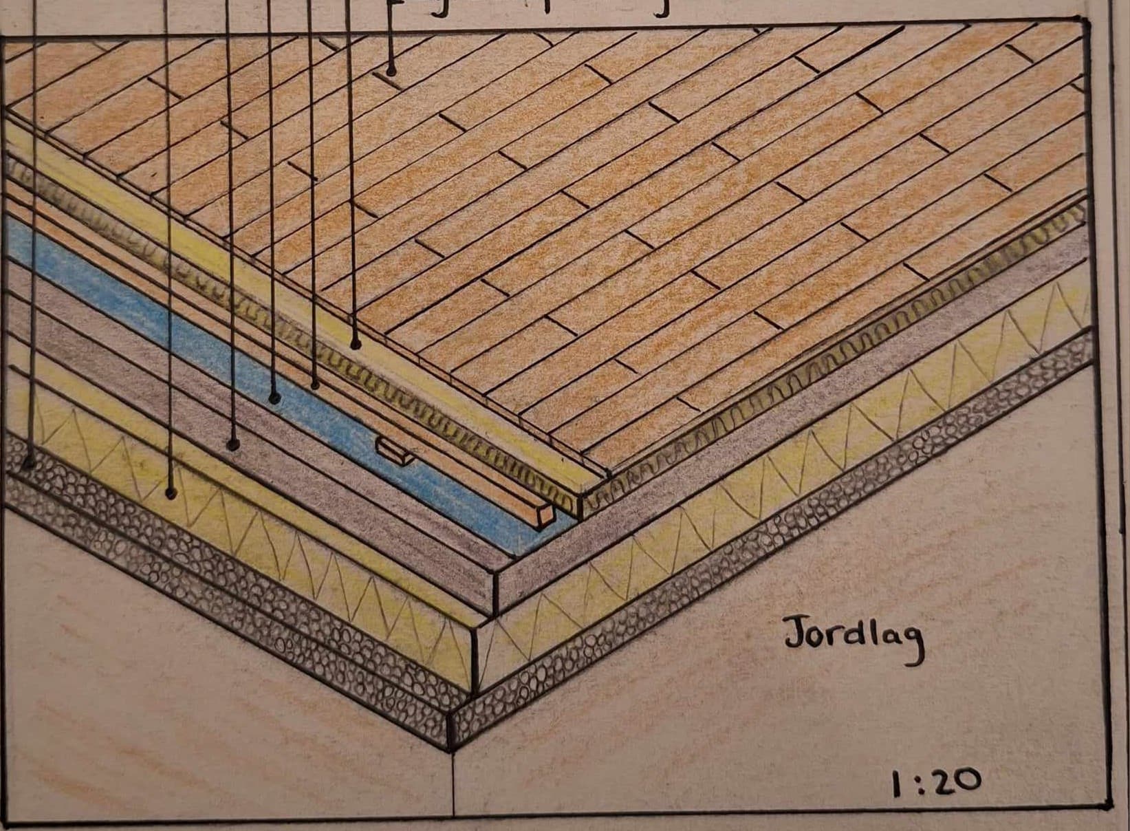 Ground-floor assembly - detail view