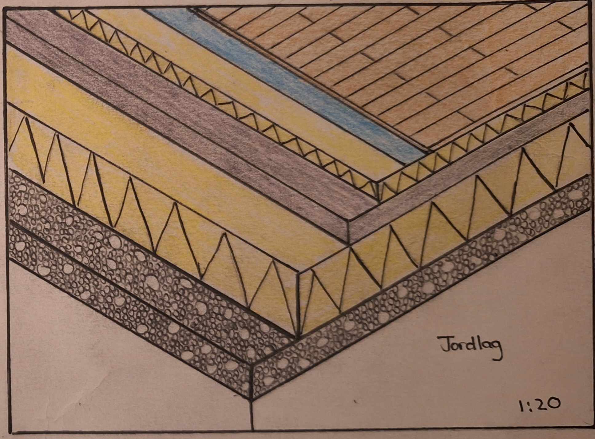 Ground-floor assembly - variant 1