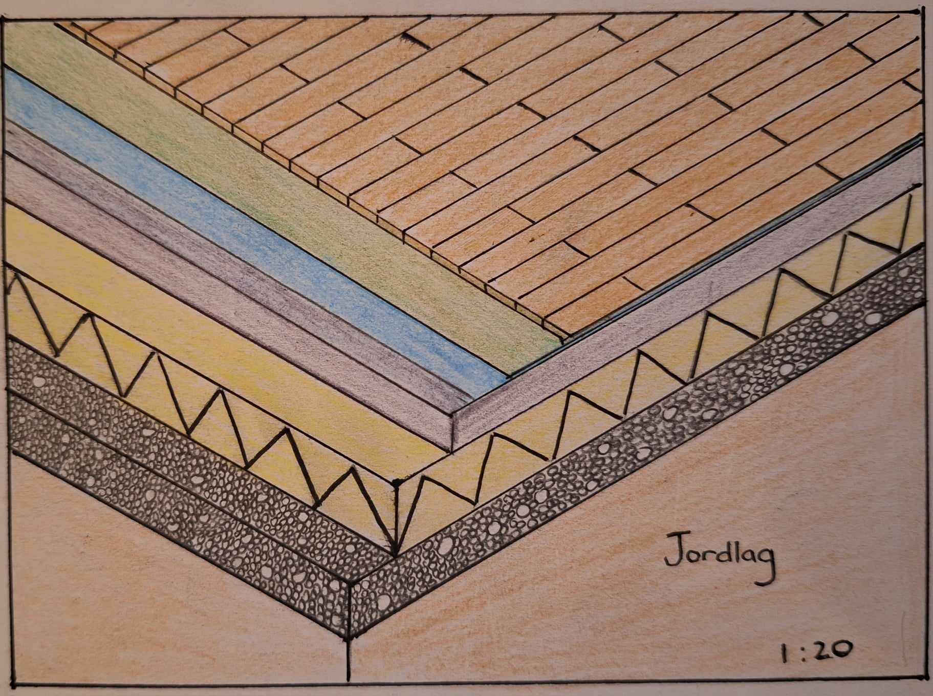Ground-floor assembly - variant 3