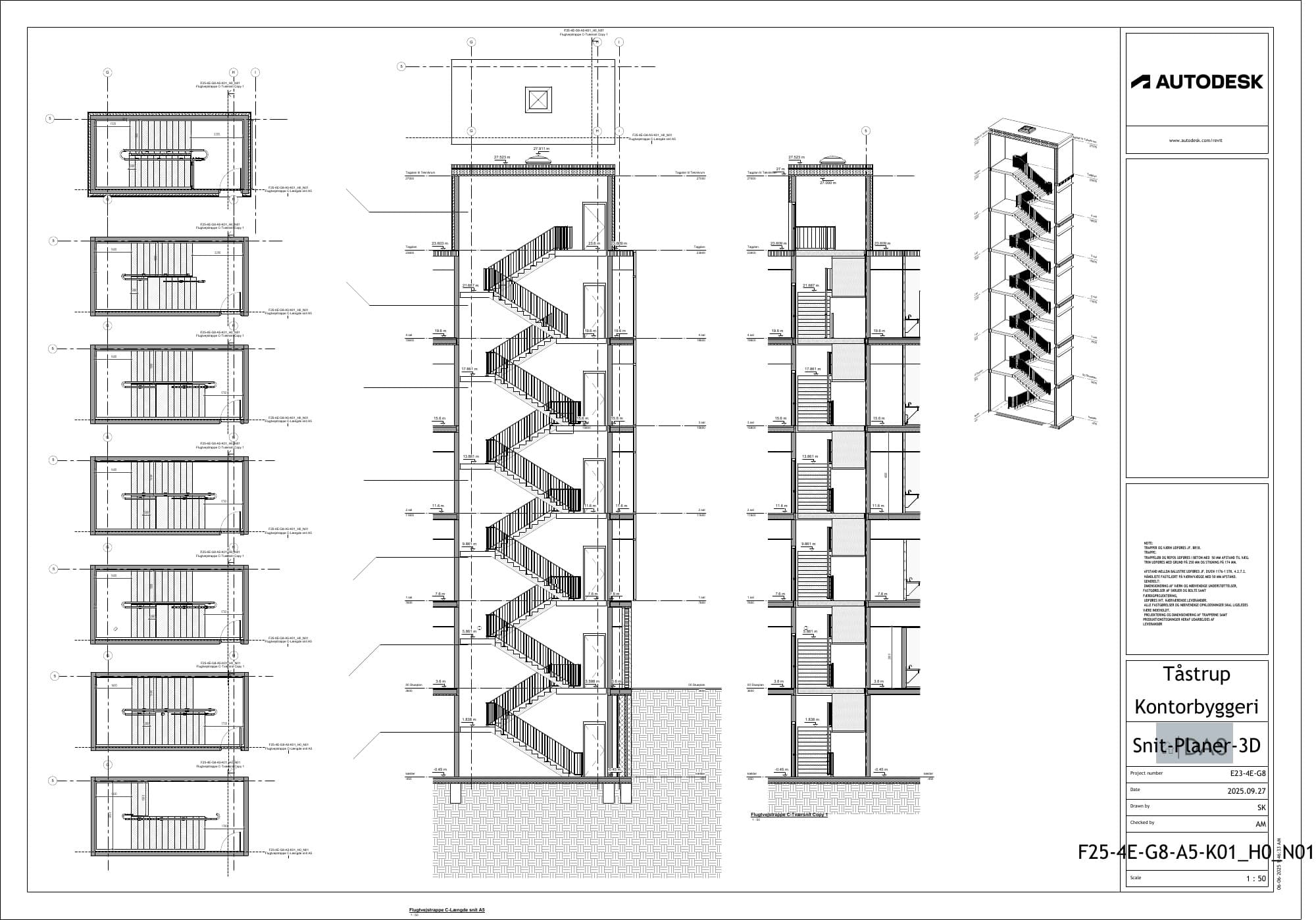 Stair core - tender drawings