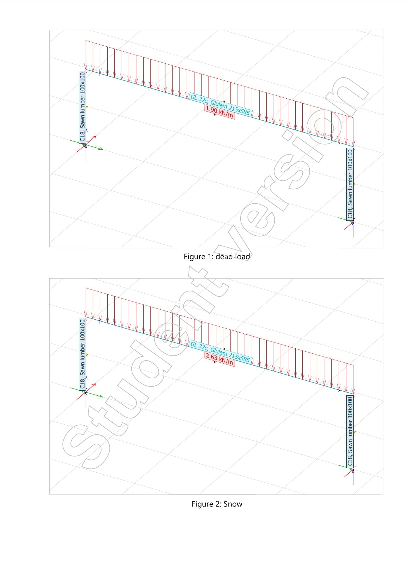Timber structure - load analysis
