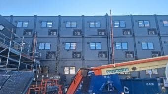 Construction activity near Danmarks Nationalbank