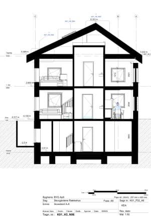 Townhouse building section